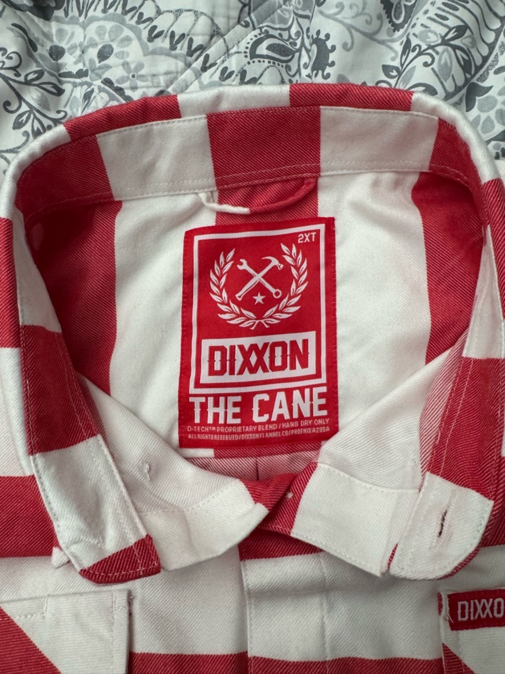 DIXXON Red & White Striped Button-Up Shirt